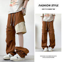 Yingbao | Removable Foot Double Joint Summer Lightweight Ice Silk Quick Dry Loose Long Pants