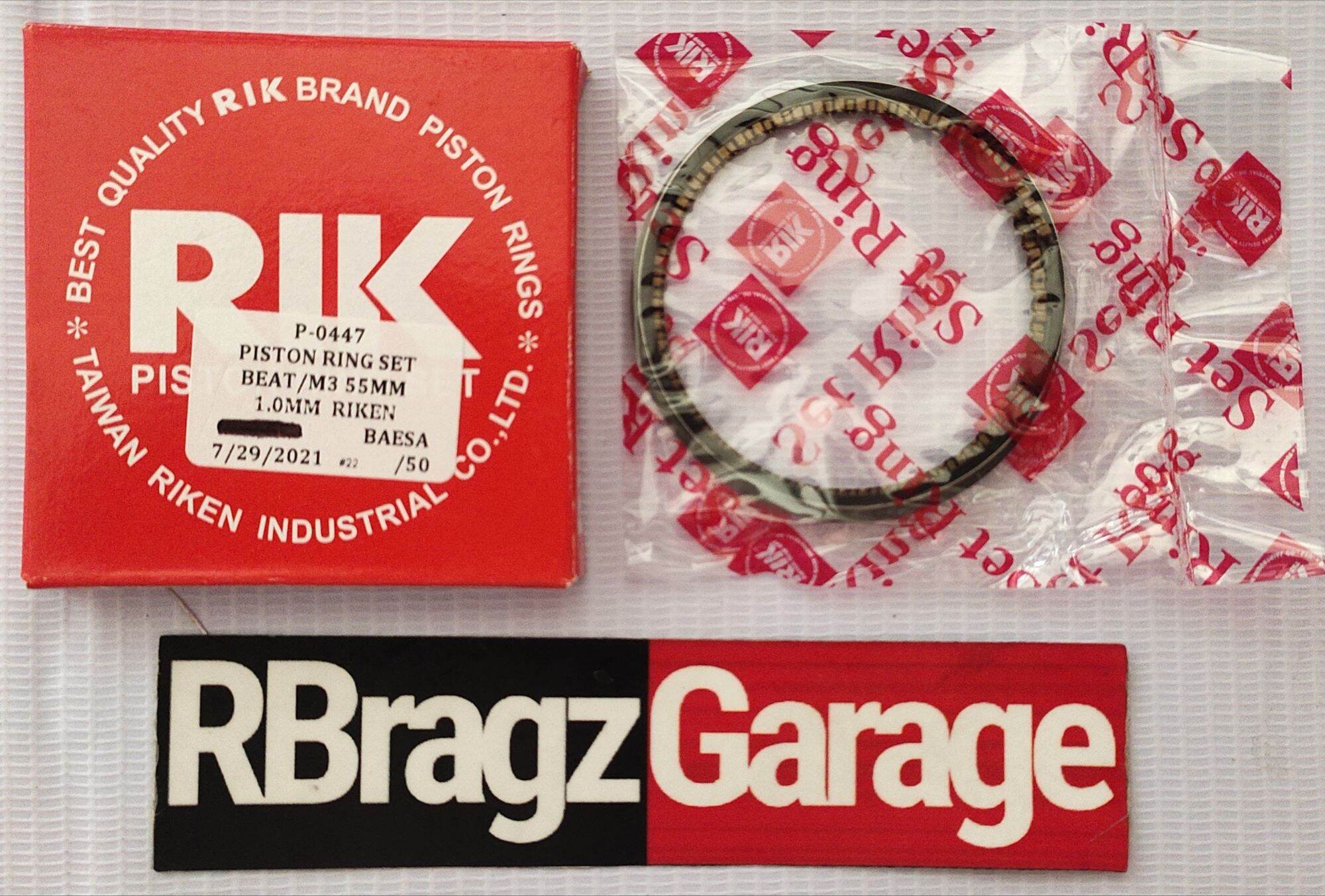 RIK Riken Piston Ring Set 55mm ( x1.0x1.0x2.0 ) Mio i 125 / M3 / Beat