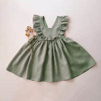 Hipapa | Fashion Toddler Girl Dresses Summer Linen Cotton Baby Girl Holiday Clothes Baby Girl Beach Dress