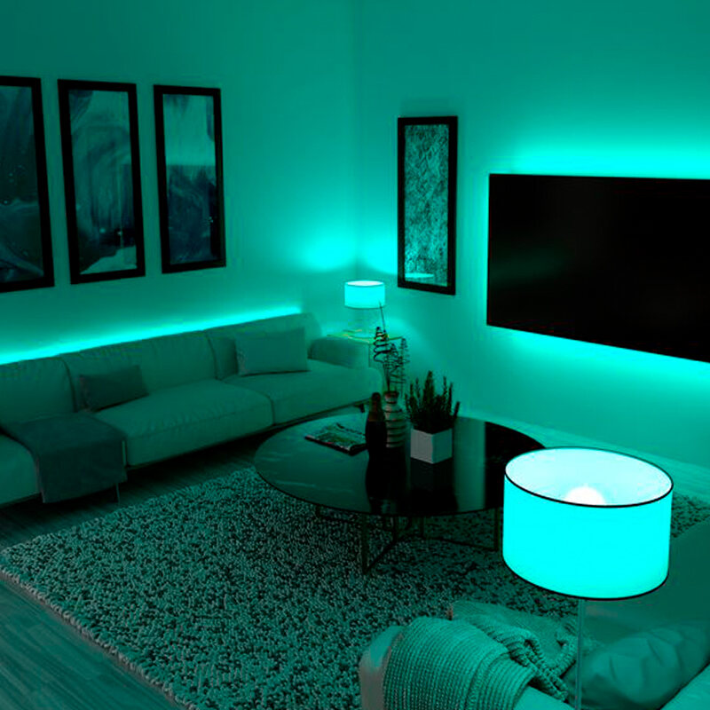 Music Sync RGB LED Strip Lights Bluetooth 30M(2 Rolls Of 15M) USB Color Change Smart Remote Control & APP Control For Christmas.