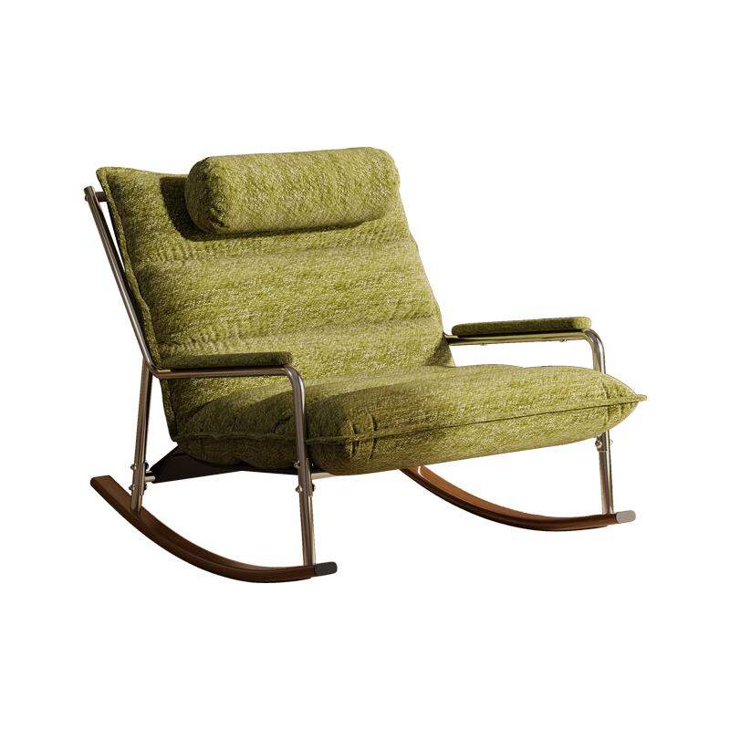 Retro Rocking Chair Adult Lounger 2025 New Home Balcony Lazy Boy Chair Living Room Single Person Rocker Luxury Style Furniture Presyo  6,672 Piso*Libreng Shipping