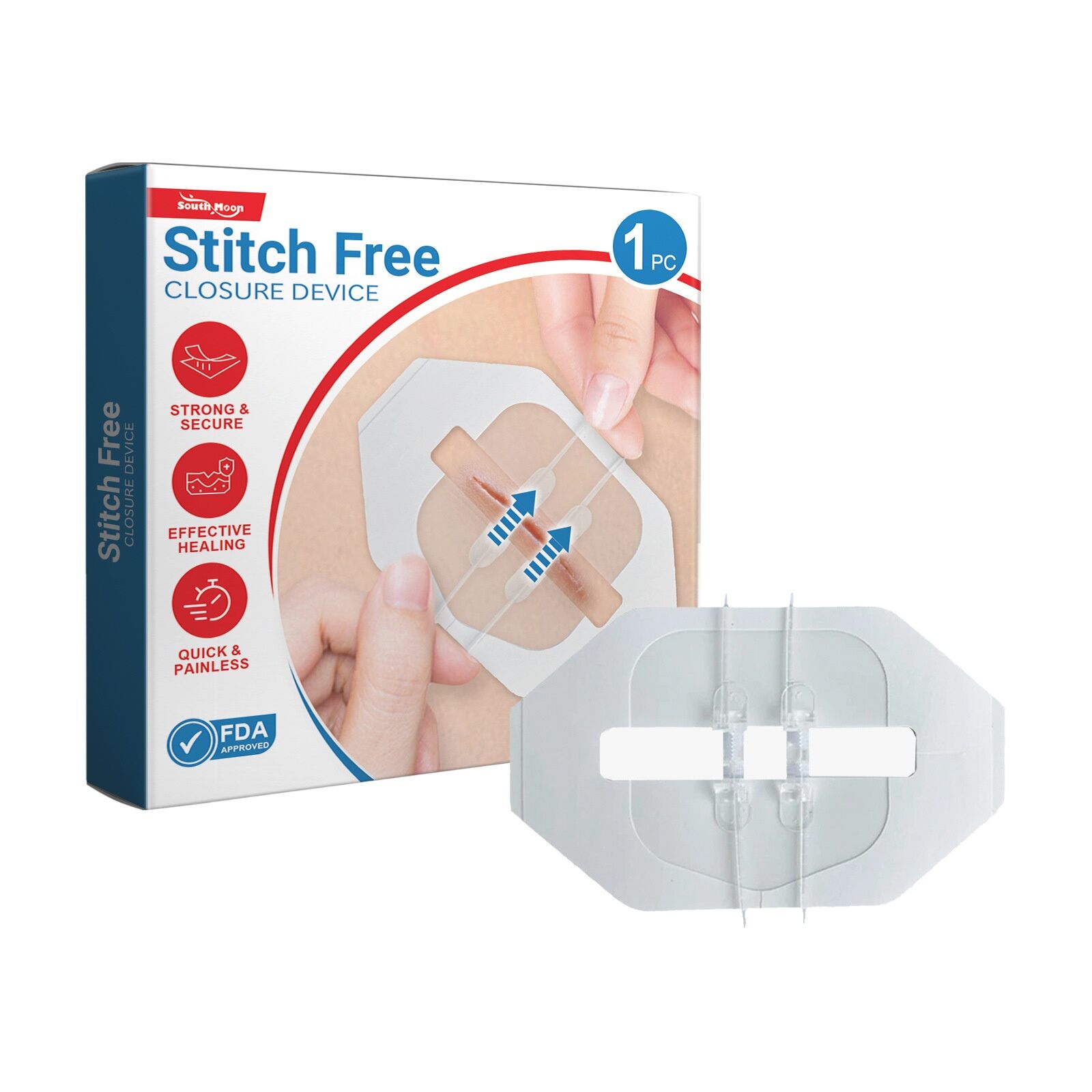 Suture Sticker South Moon Portable Wound Closure Patch Painless Suture Zipper Band-Aid ...