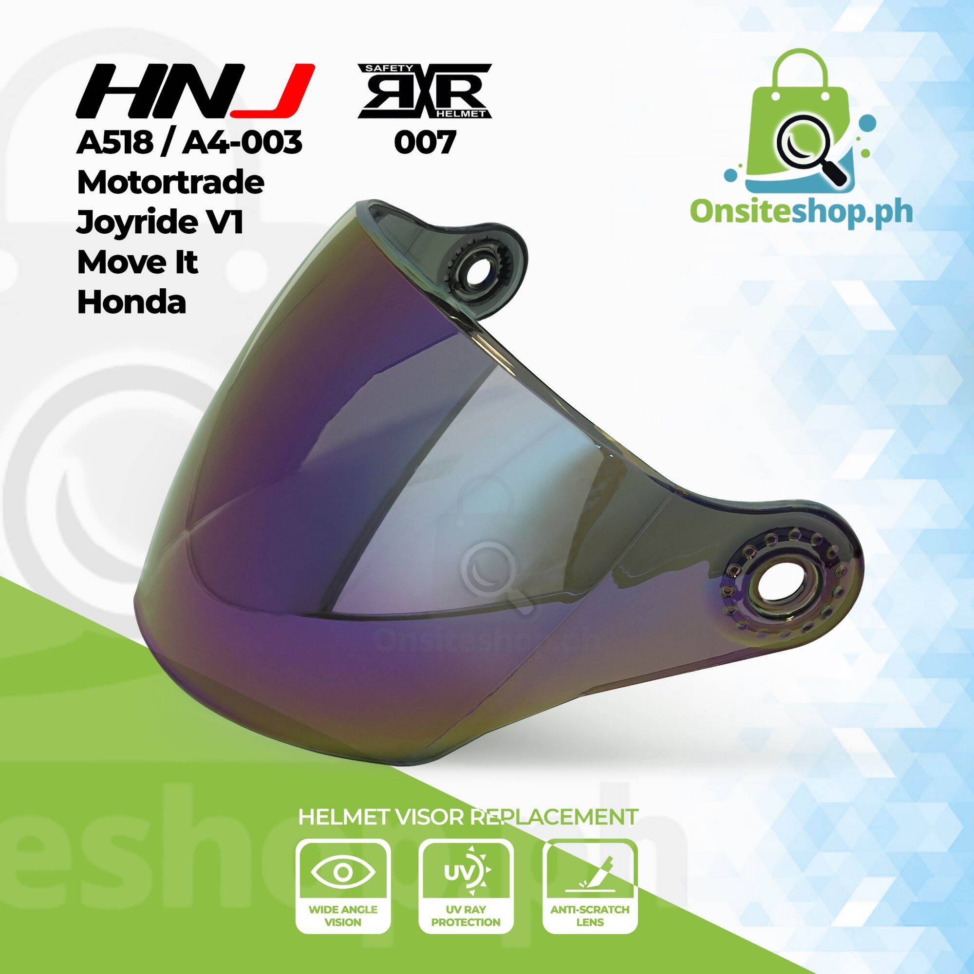 Visor Lens Only For Hnj Rxr Half Face Helmet