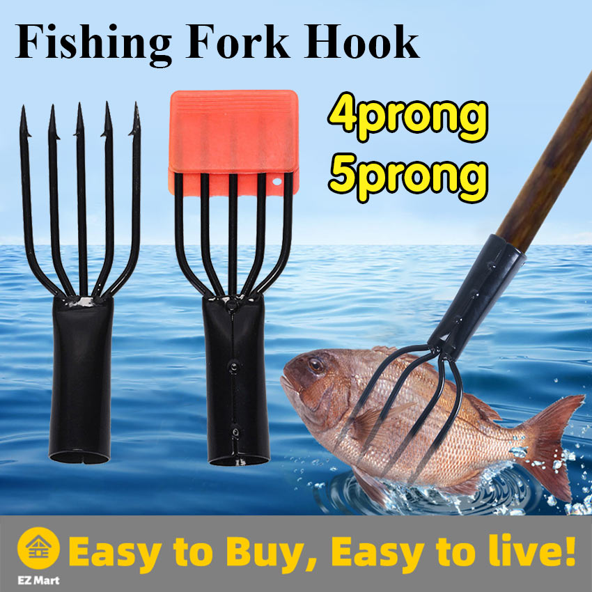 【Fast Shipping】 Steel Fish Spear 4 Prong Harpoon Spearhead Fork Harpoon Tip  with Barbs Diving Spear Head Sharp Barbed Hook Trident Forkhead Fishing  Tools HSQ-Harpoon-Tip