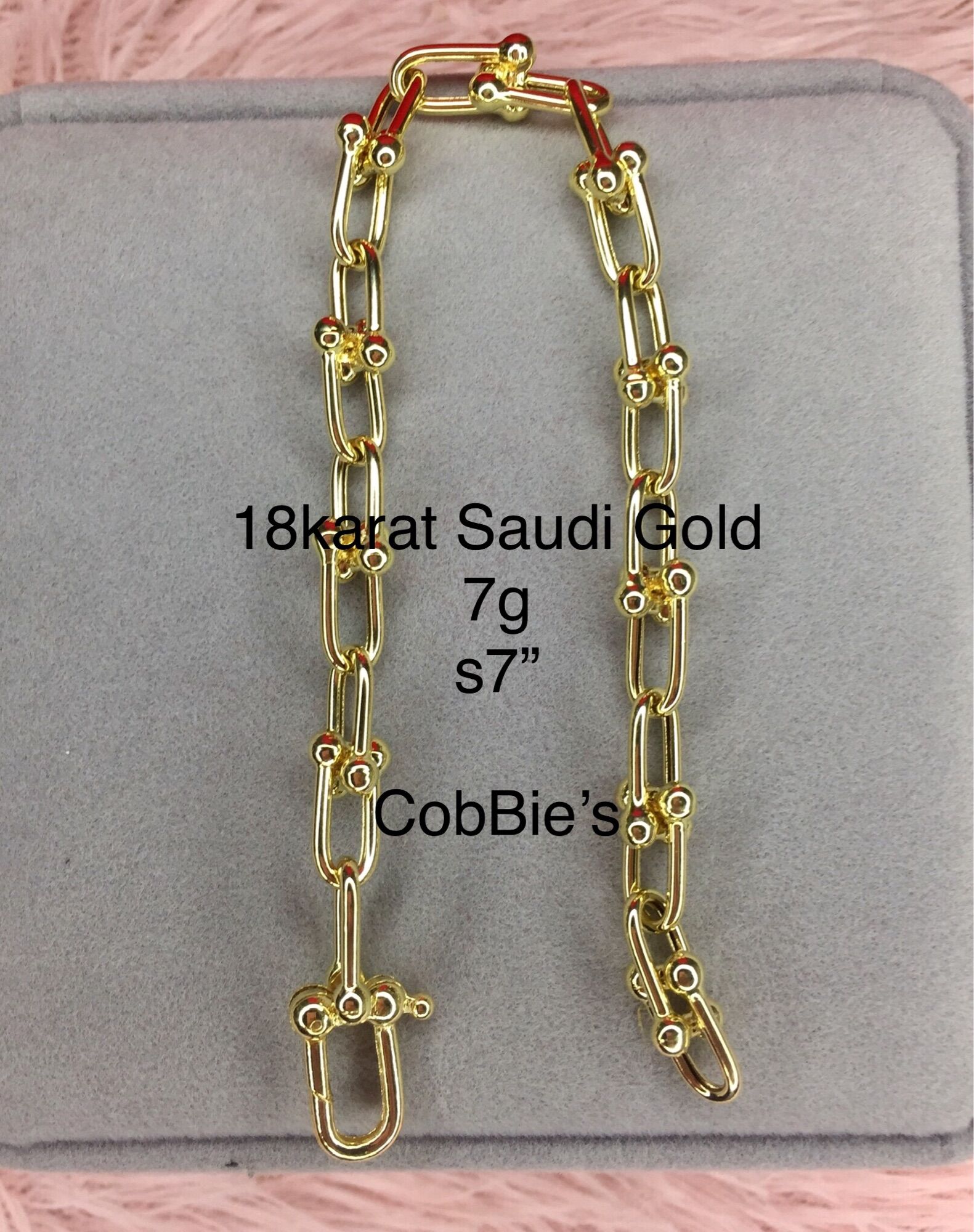 T Hardware Bracelet 18k saudi Gold 😊 Pawnable Local Supplier