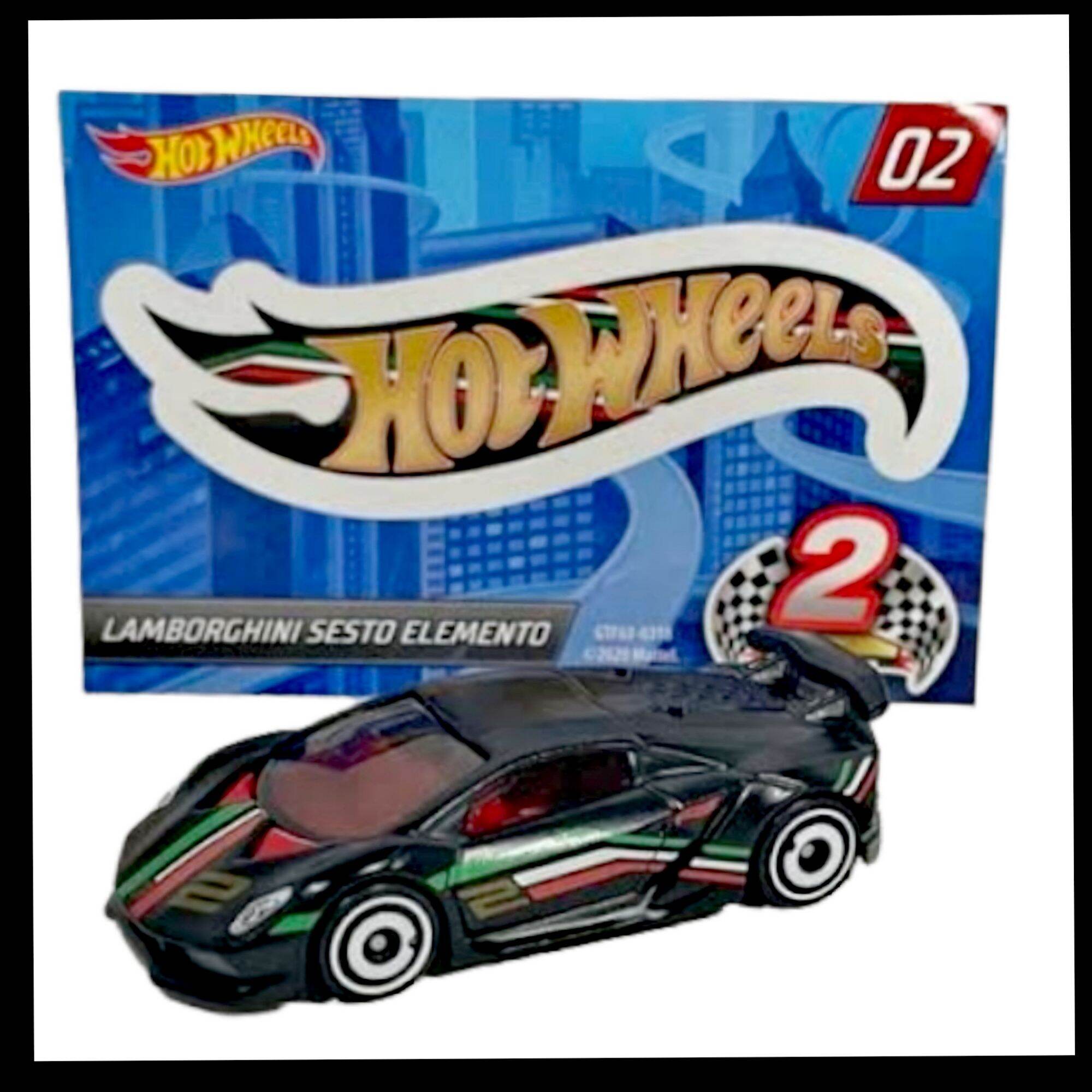 Hot Wheels 2017 Lamborghini Sesto Elemento - Black, 2/8 In Lamborghini Series (Replacement/Collector)