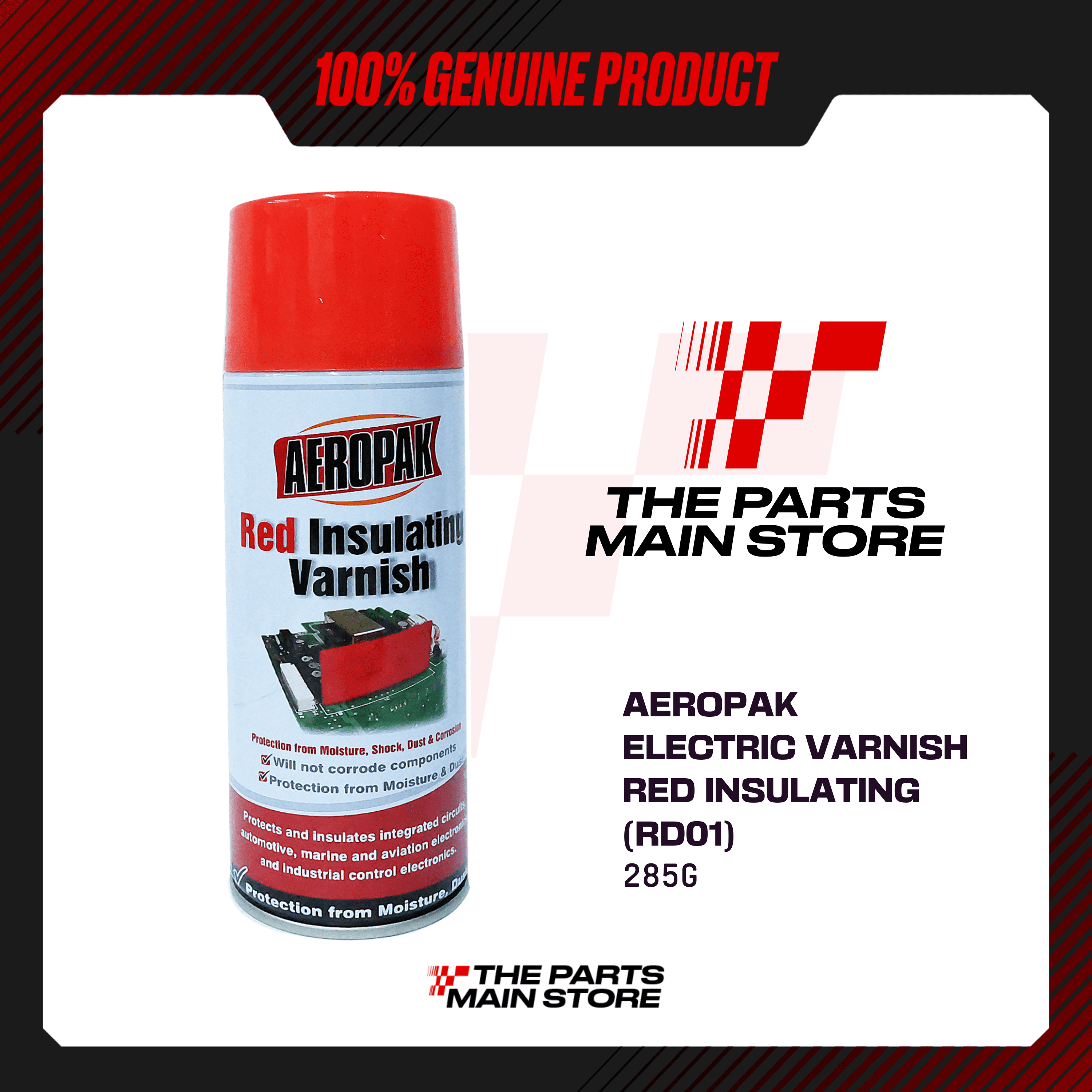 AEROPAK ELECTRIC VARNISH RED INSULATING SPRAY TYPE 10oz/285g Lazada PH
