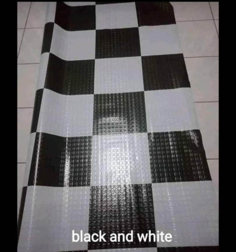 Euro Rubberized Linoleum/Renolium Flooring, Black & White (Brand: [Brand