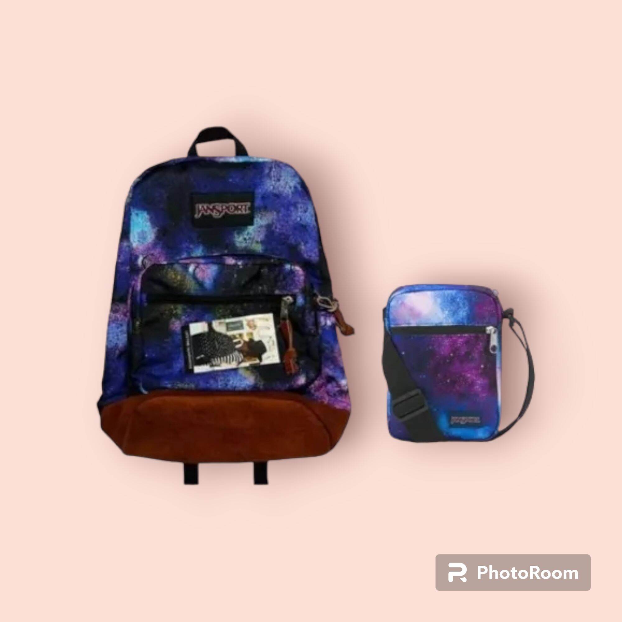 Jansport backpack Plain color with zipper combination Light Blue