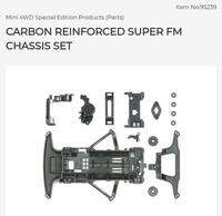 Tamiya Mini 4wd Carbon Reinforced Super FM CFM Chassis Set 95239
