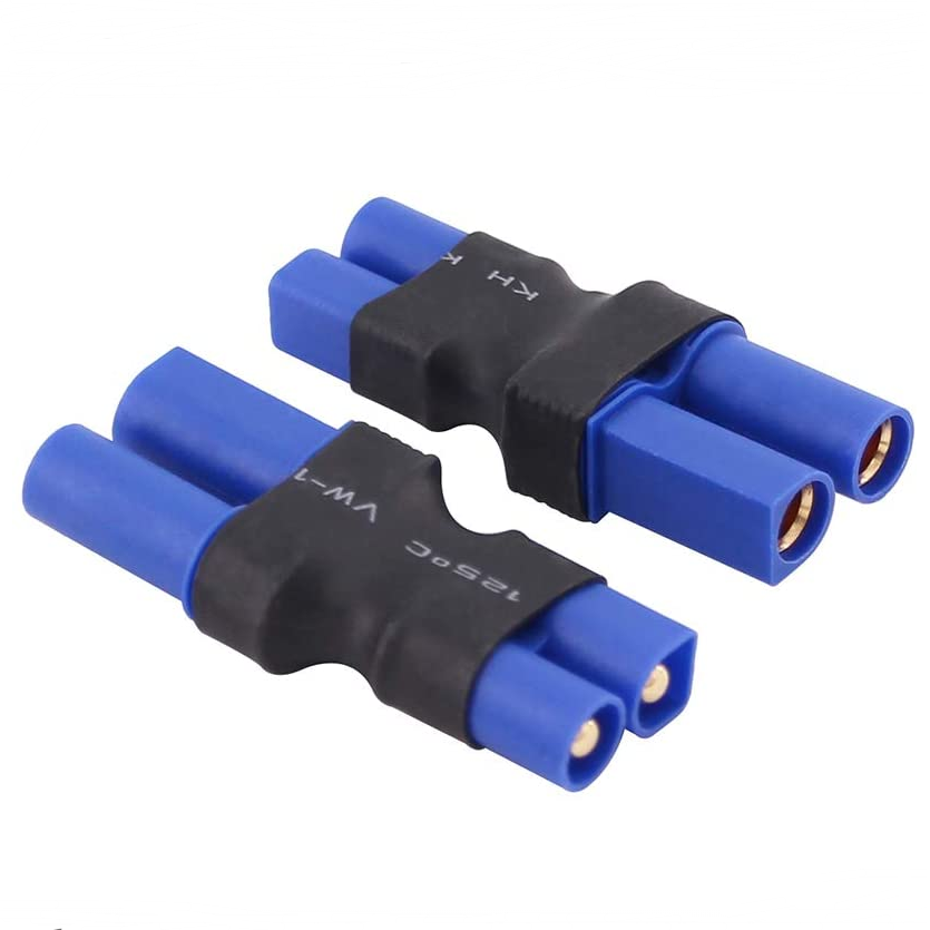 FLY RC – 2 Câbles De Charge Batterie Deans T-Plug Mâle Vers 4mm Banane – Silicone 14AWG 30cm – Pour LiPo, LiHV, NiMH