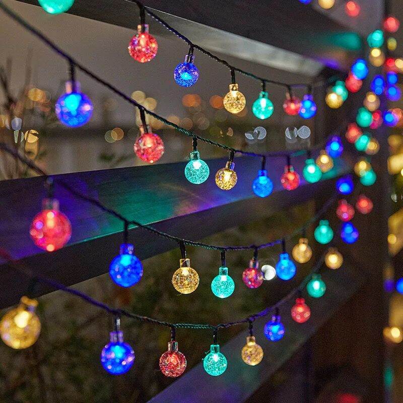 AIMO Solar String Light Waterproof Bulbs Lights String Dimmable Hanging Outdoor Camping garden yard stall