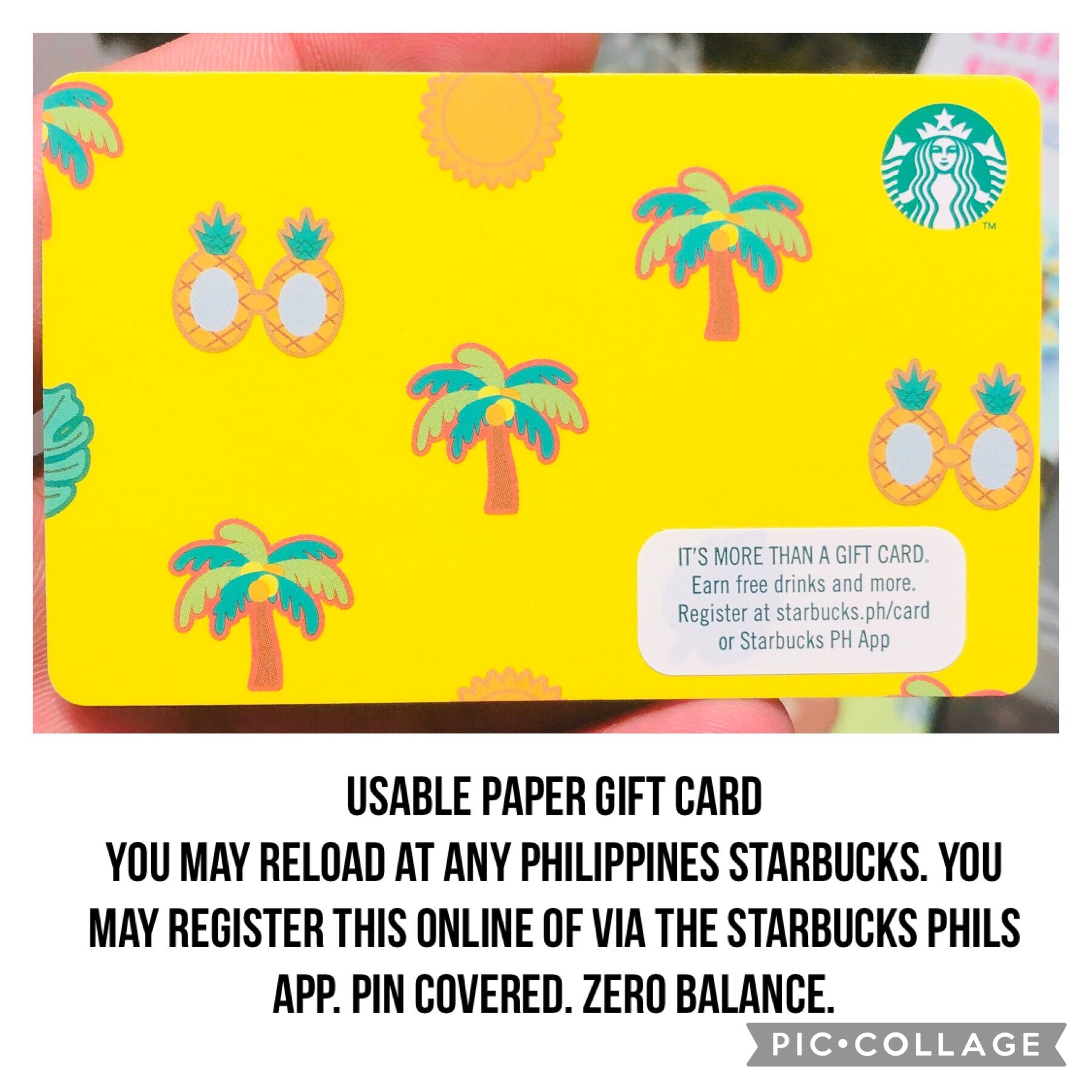 Starbucks Phils Summer 2022 Paper Gift Card