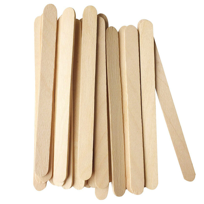 50/100Pcs Craft Sticks Ice Cream Sticks Natural Wood Popsicle Craft Sticks 11.4cm Length Treat Sticks Ice Pop Sticks for DIY