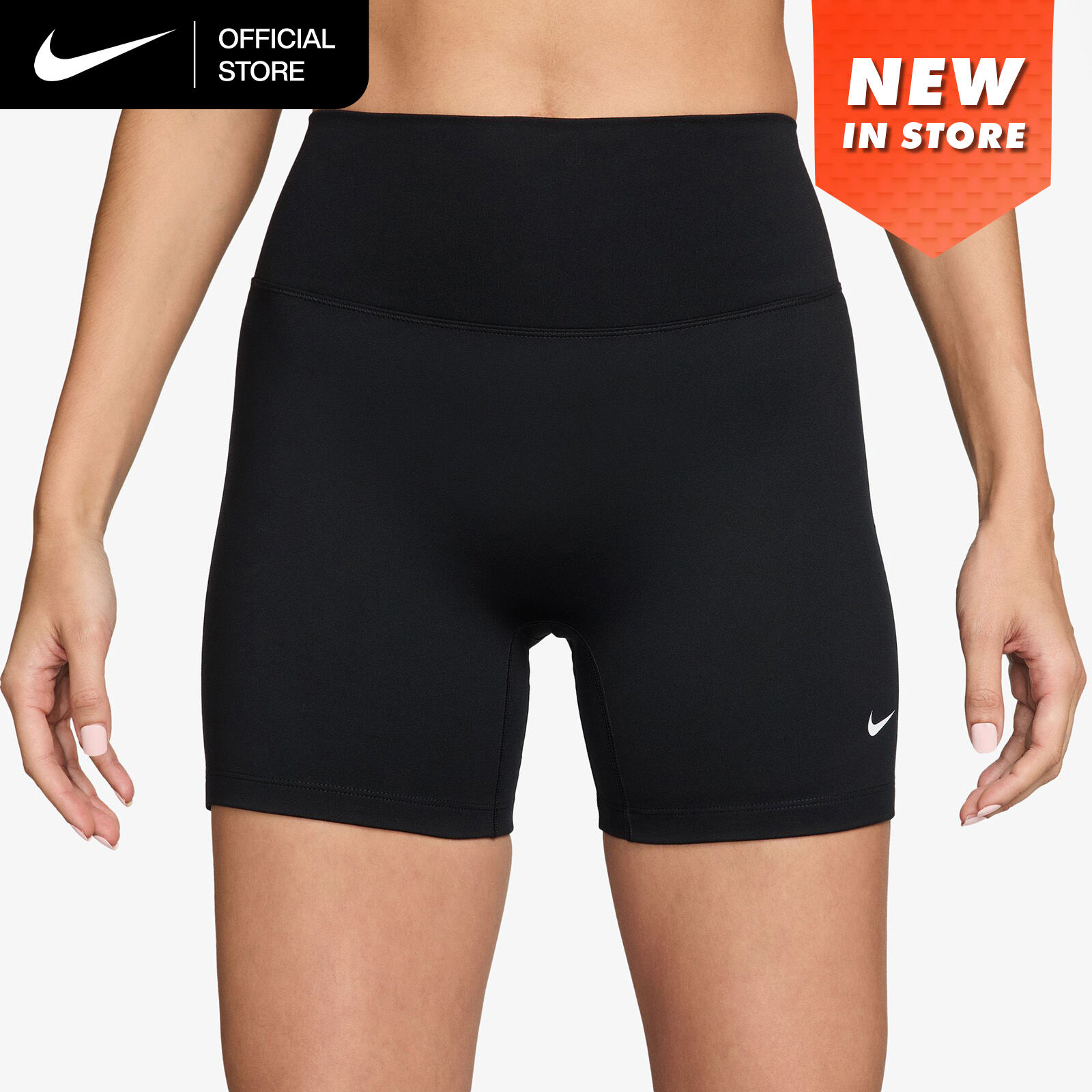 Nike Women's One High-Waisted 5" Biker Shorts - Black [IO0810-010] ราคา 1,500 บาท*ส่งฟรี