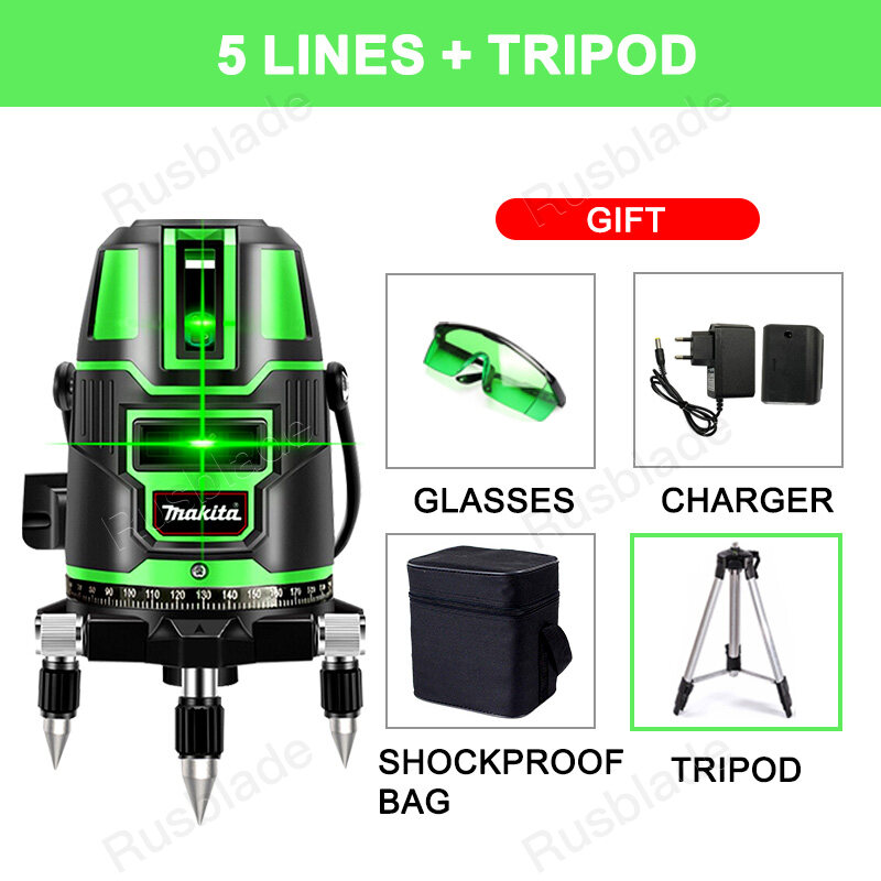 Makita 2/5/12/16line laser level Cross Lines Laser Level SelfLeveling