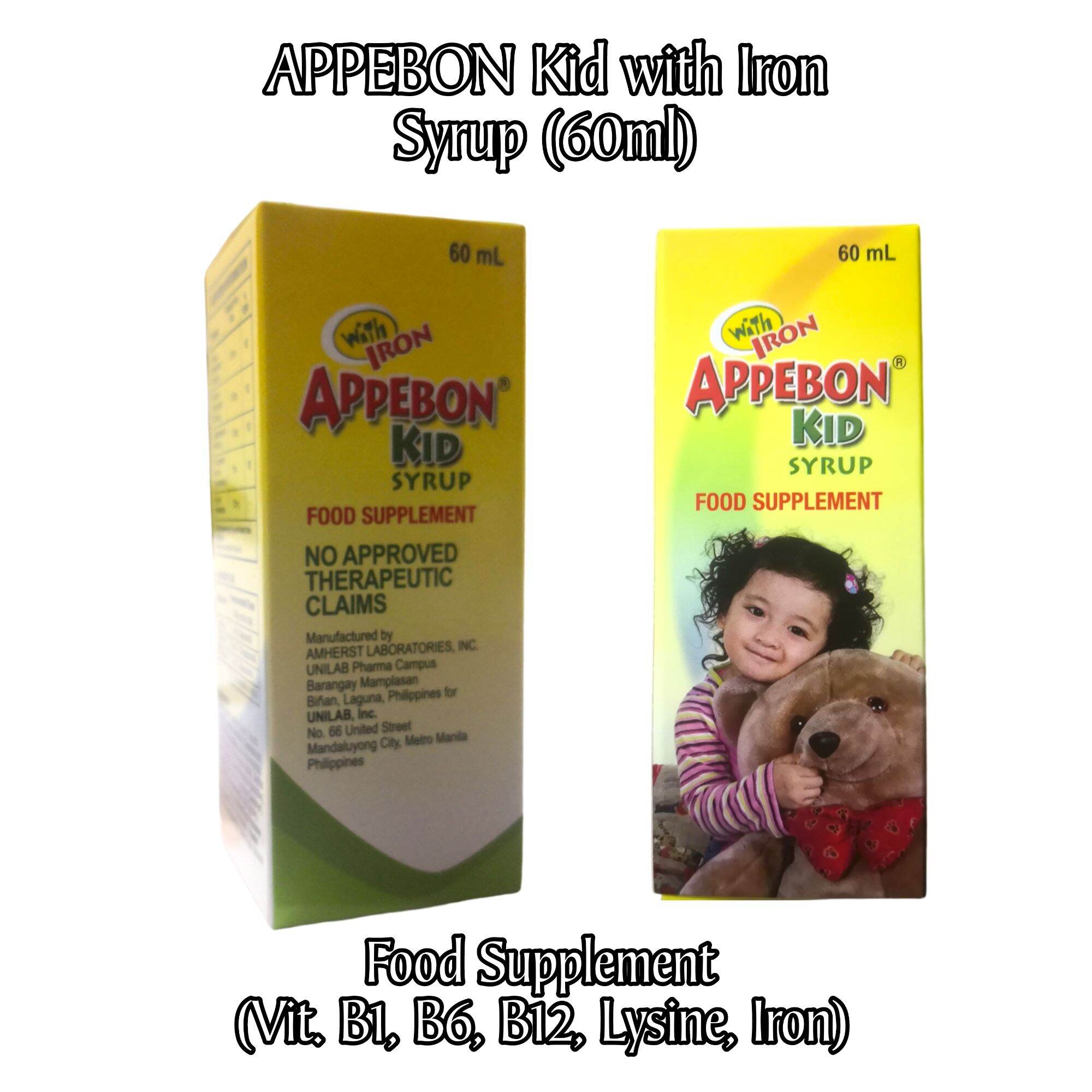 Appebon Kid Syrup with Iron and Vitamin B1 B6 B12 Lysine Food Supplement 60ml