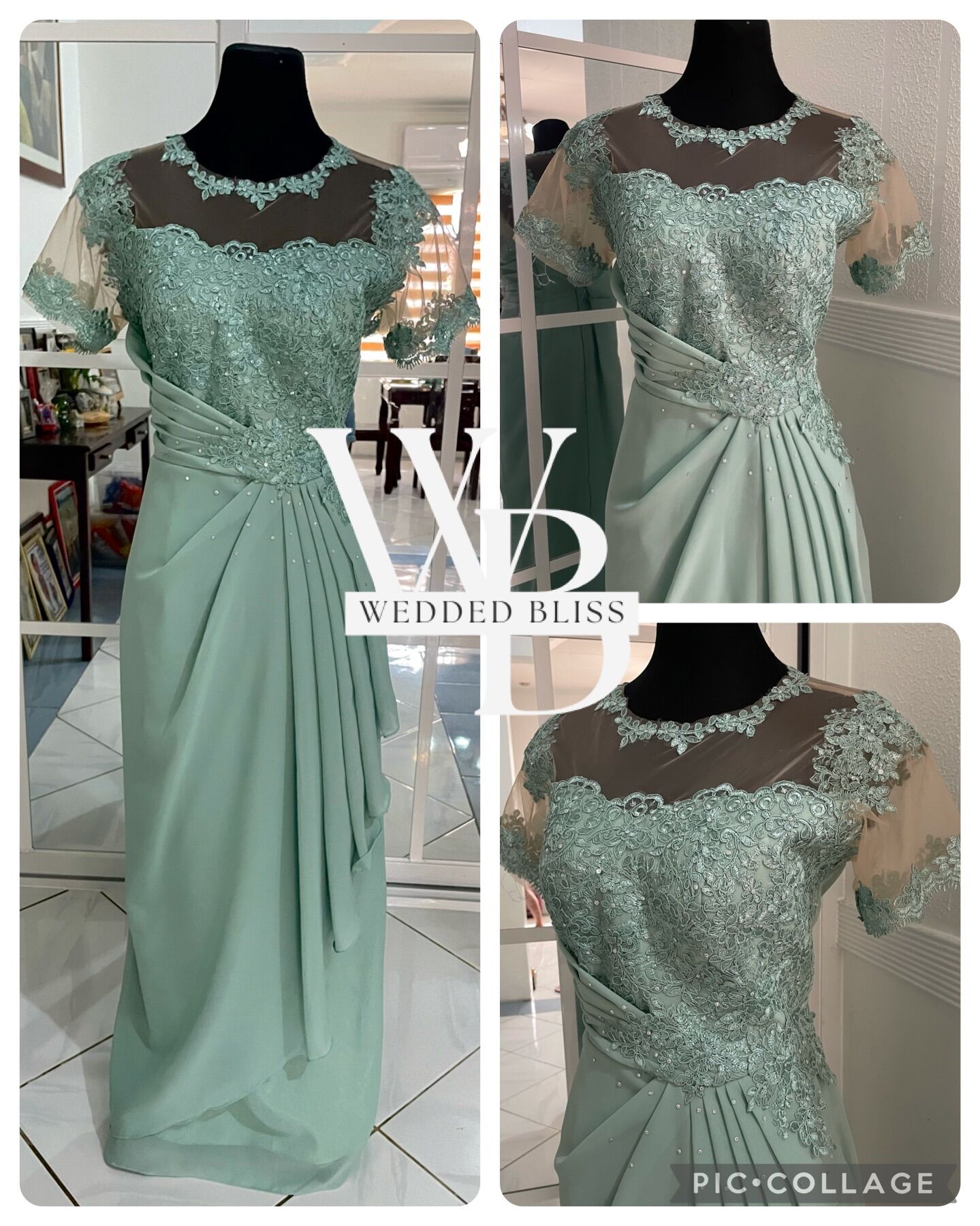 SAGE GREEN PRINCIPAL SPONSOR MOTHER NINANG GOWN Lazada PH