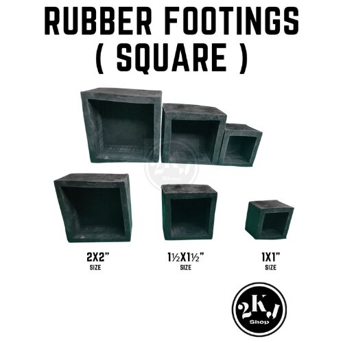 Rubber Tubular Footings 2x2"...