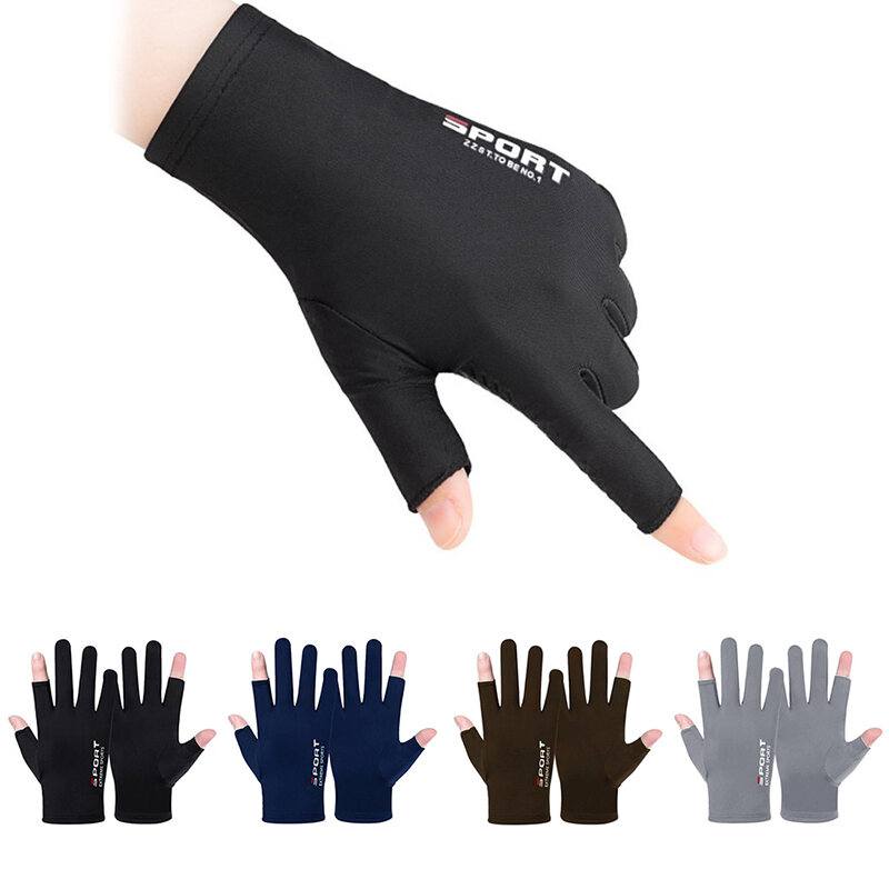 Summer Gloves Men Ice Silk Sun Proction Driving Glove Fishing Gloves Breathable Cycling Hiking Glove. 