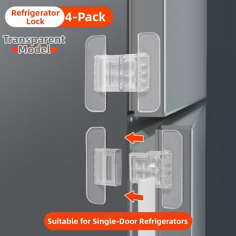 No-Drill Childproof Security Lock for Refrigerator Doors