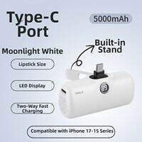 iWalk | Mini Portable Wireless Fast Charging Power Bank with Foldable Stand 5000mAh