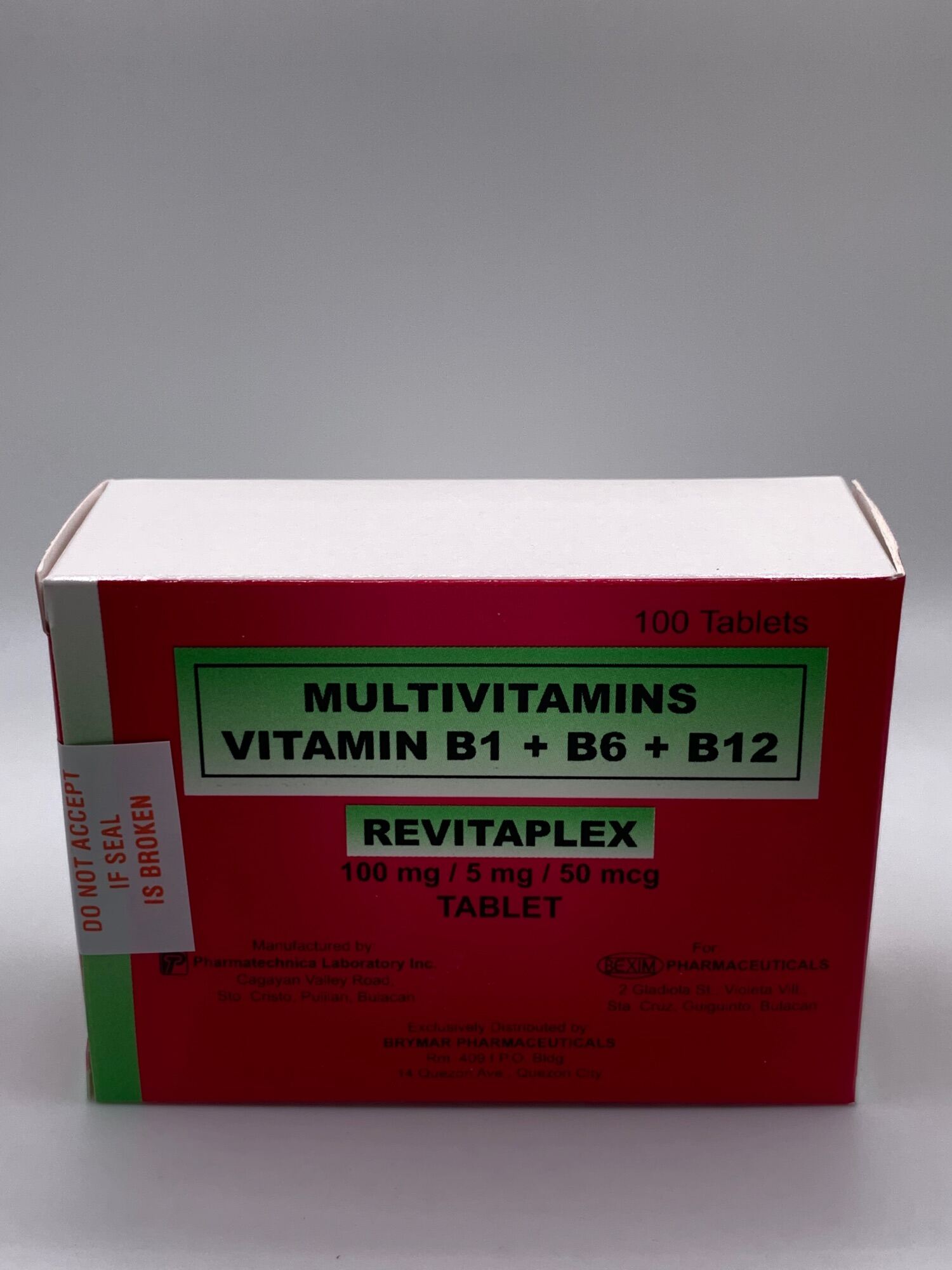 Multivitamins Vit B1 + B6 + B12 (Revitaplex) 100Tablets Lazada PH