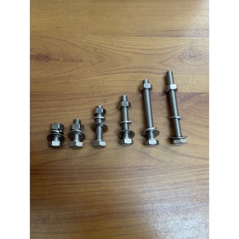 Stainless Hex bolt with nut lock washer and flat set) 1