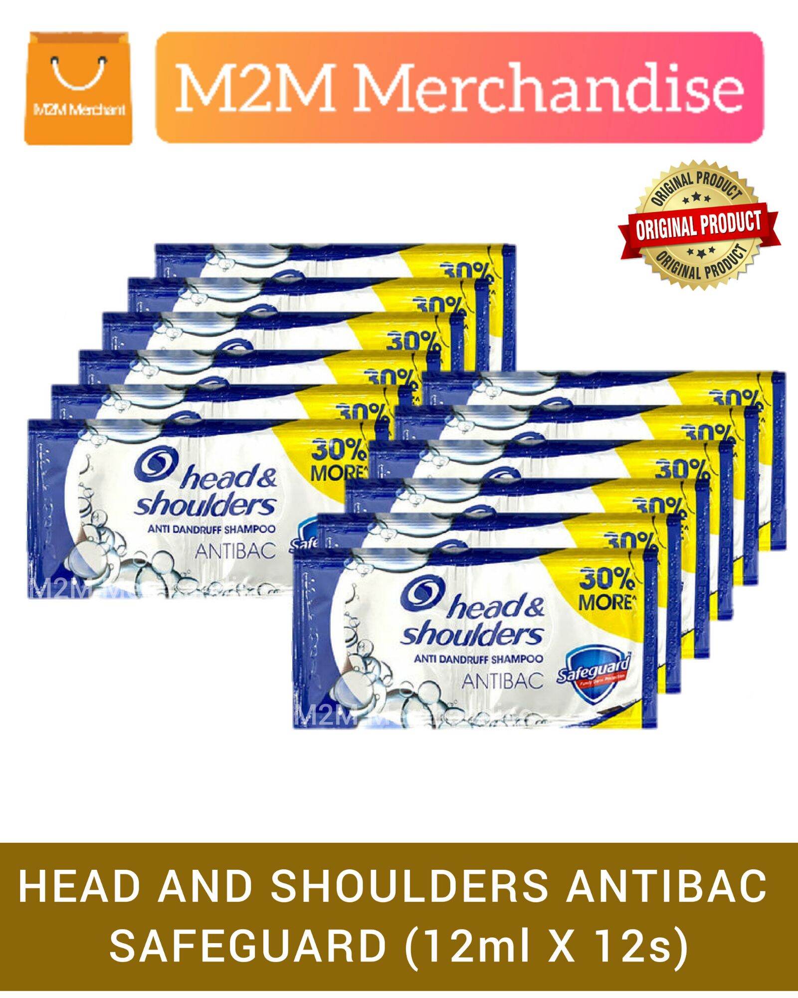 HEAD AND SHOULDERS ANTI DANDRUFF SHAMPOO ANTIBAC WITH SAFEGUARD (12ml X 12s) SACHET Lazada PH
