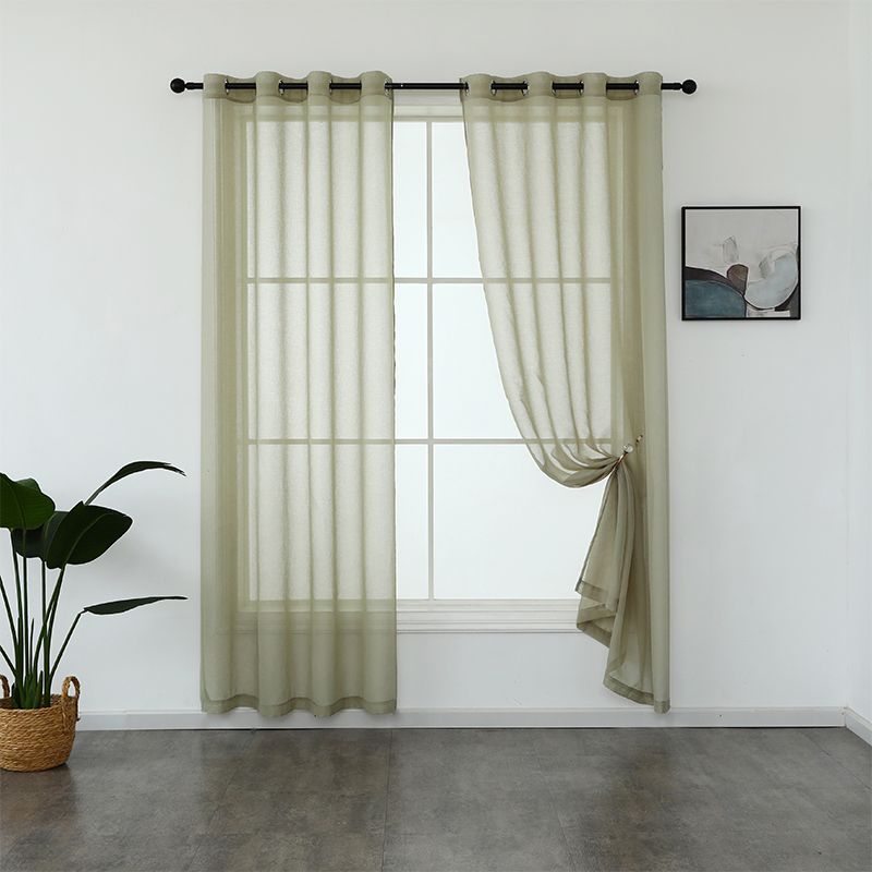 MILVIDAS Korean Sheer Lace Short Curtain for Windows and Bedroom