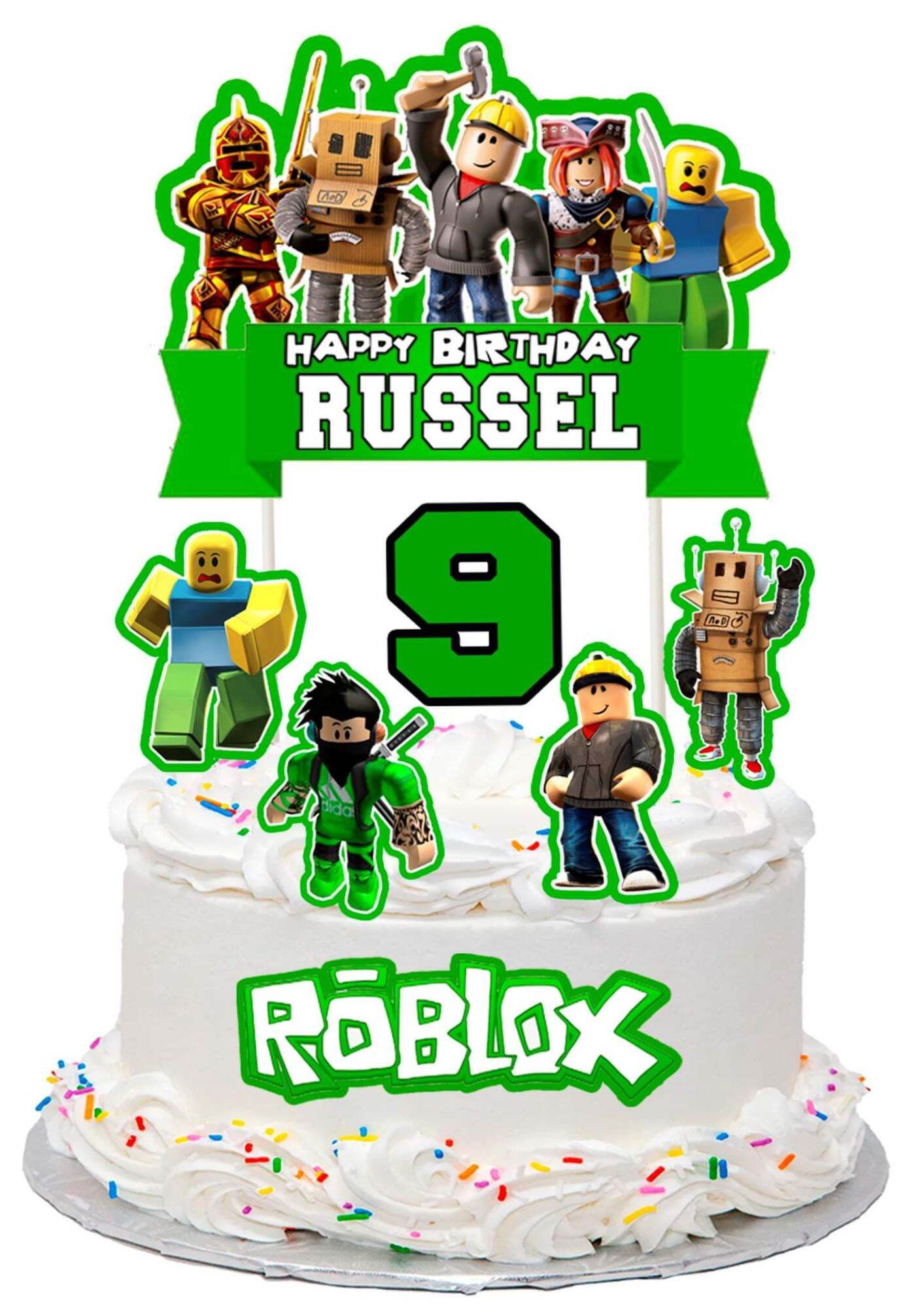 ROBLOX CAKE TOPPER Party Decorations WITH NAME & AGE Lazada PH