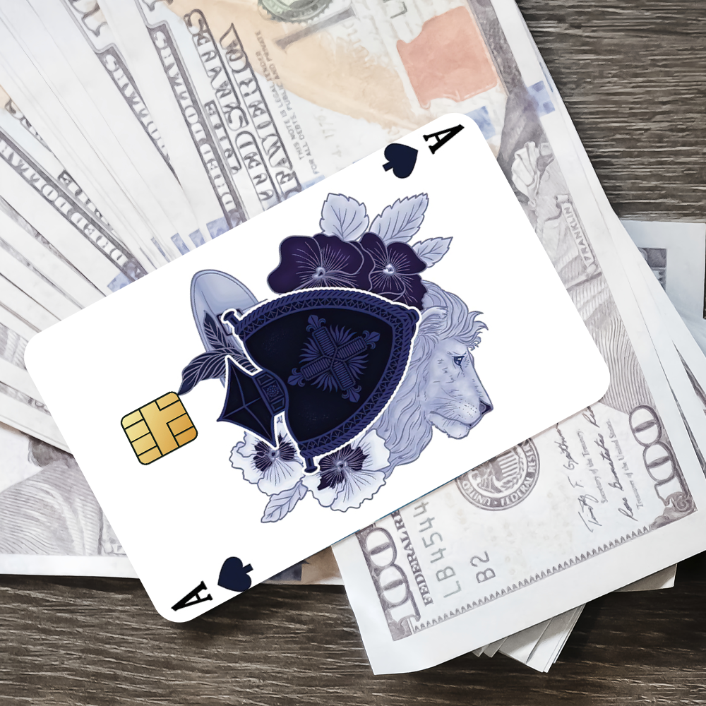 Ace of Spade Bank Credit Cards Bus Pass Stickers Cool Decoration Waterproof 4PCS Card