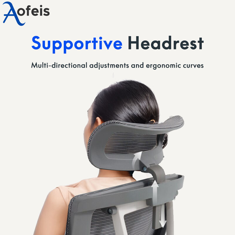 Aofeis ErgoChair ALPHA Ergonomic Office Computer Chair With Leg Rest. 