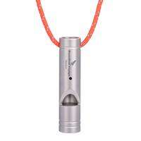 Boundless Voyage Titanium Whistle Emergency Survival Whistles with Lanyard Loud Coaches Training Sports Keychain Whistle