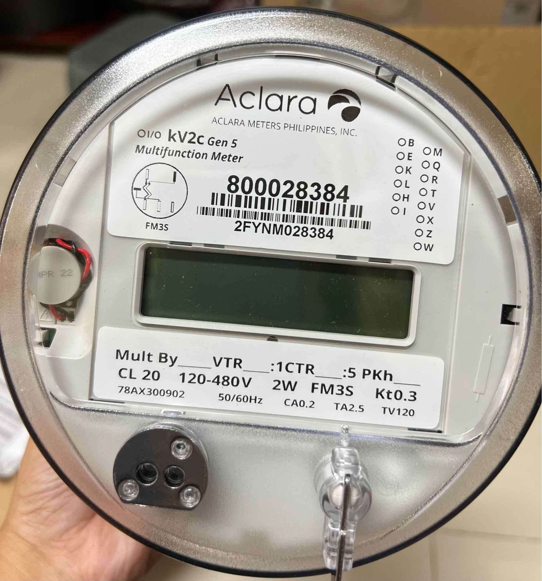 Submeter Aclara / GE kV2c Form 3s,1P, 2Wire, CL20, CT rated 120480V