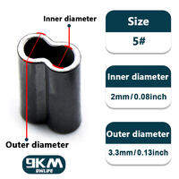 9KM 50Pcs Fishing Crimping Sleeves Wire Tube Fishing Single Double Barrel Fishing Line Accessories Tube Connector