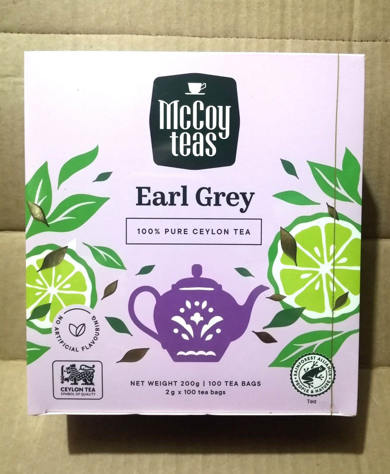 McCoy Teas Earl Grey (100 Pure Ceylon Tea) 2g x 100 tea bags Lazada PH