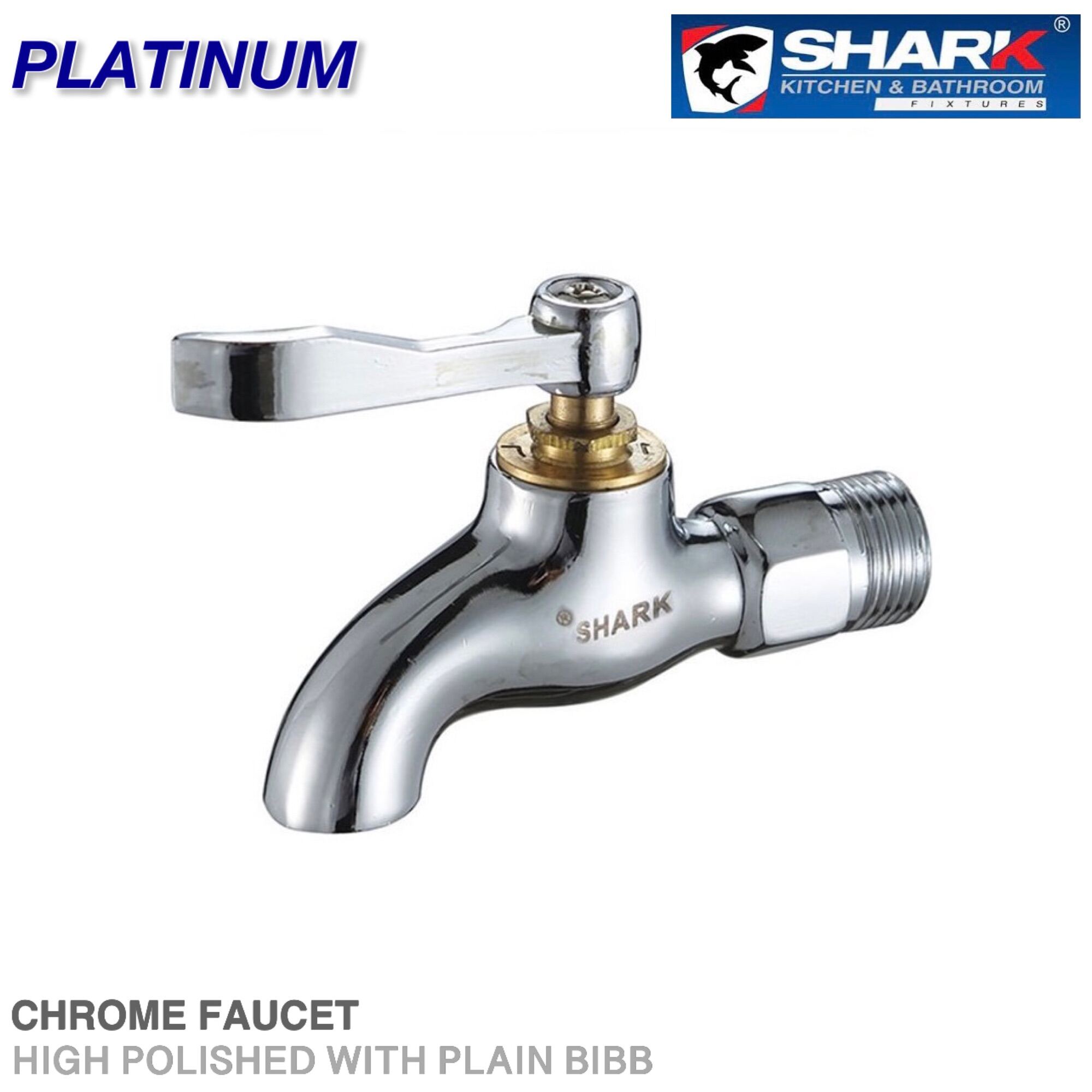 SHARK Chrome Faucet Plain Bibb Lever Type Zinc Body Lazada PH