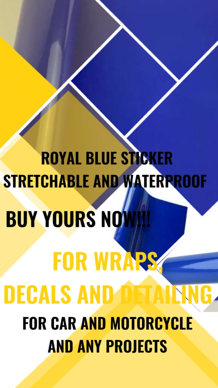 royal blue sticker - sticker for motorcycle, stickers, waterproof ...