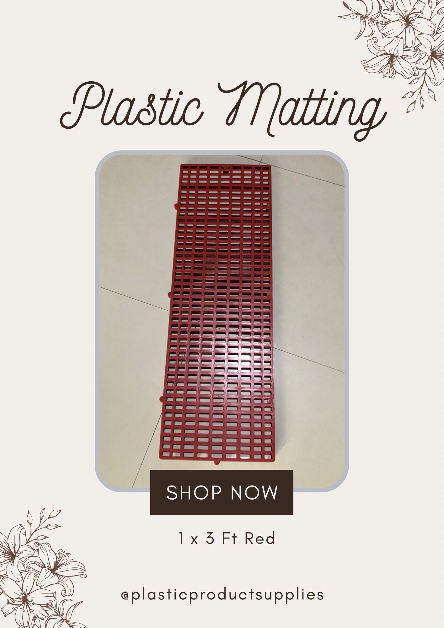 Plastic Matting Dog Cage Pet Matting 1x3 Matting Anti Slip Matting