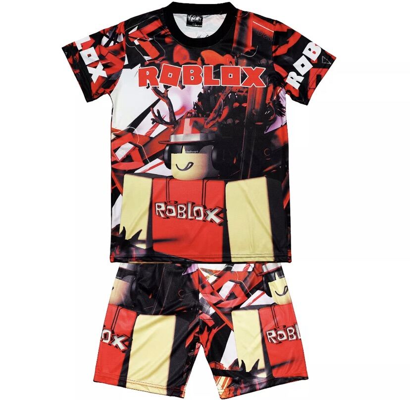 ROBLOX kids Jersey Terno for kids Printed Full Sublimation Game Shirts 3-12  years old