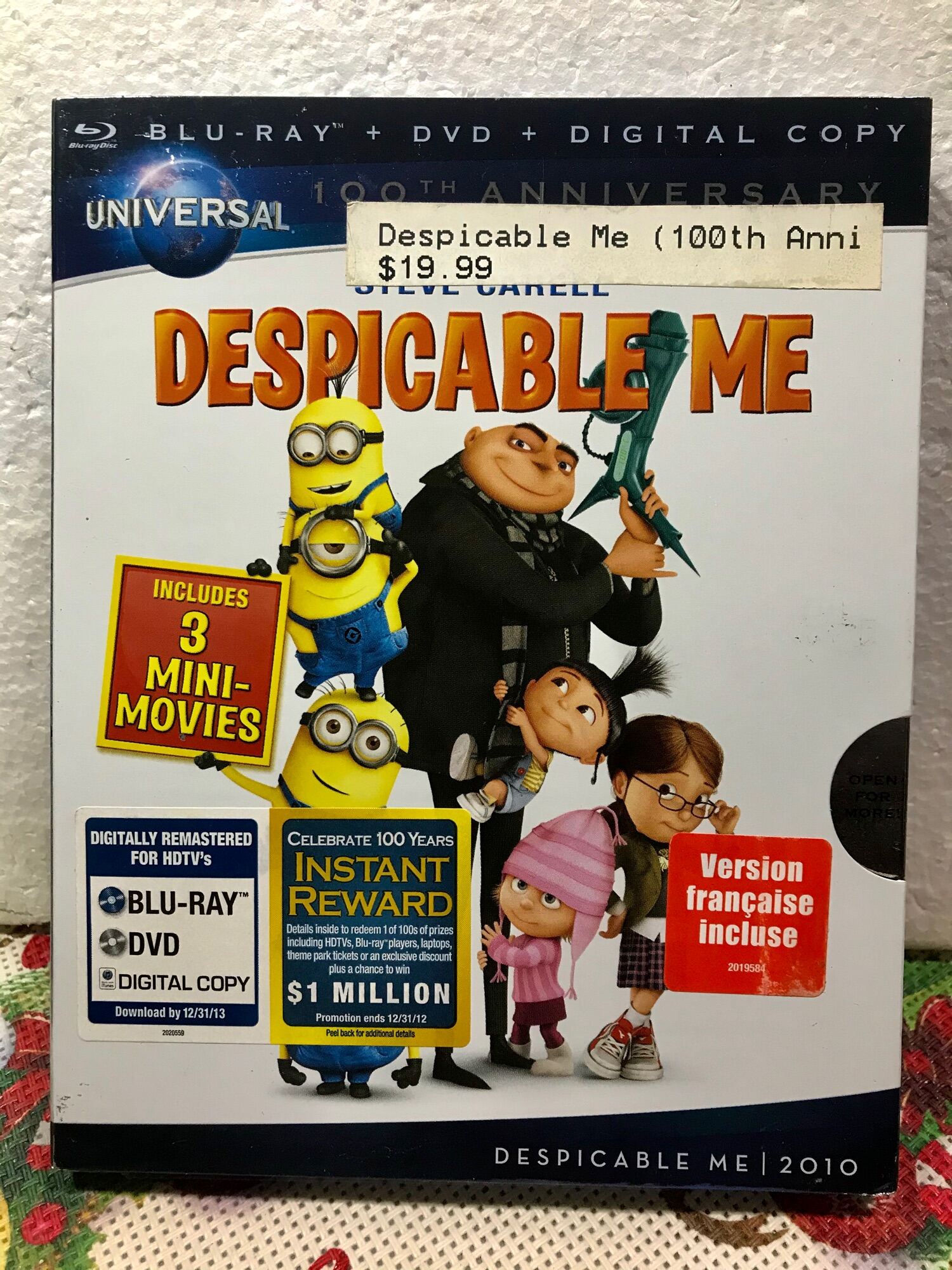 DESPICABLE ME 100th Anniversary Blu-Ray + DVD BRANDNEW | Lazada PH