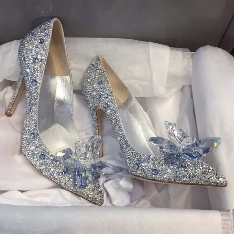 Louis Vuitton Hologram Platform Heels Cinderella Crystal Shoes Wedding –  Stylon