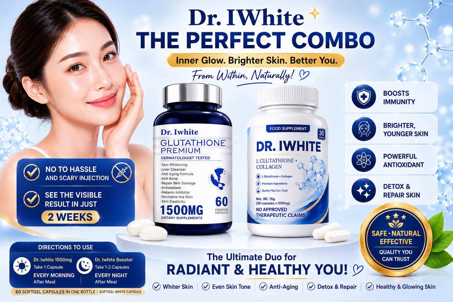 iwhite glutathione FDA APPROVED ORIGINAL DR.IWHITE GLUTATHIONE MADE IN USA