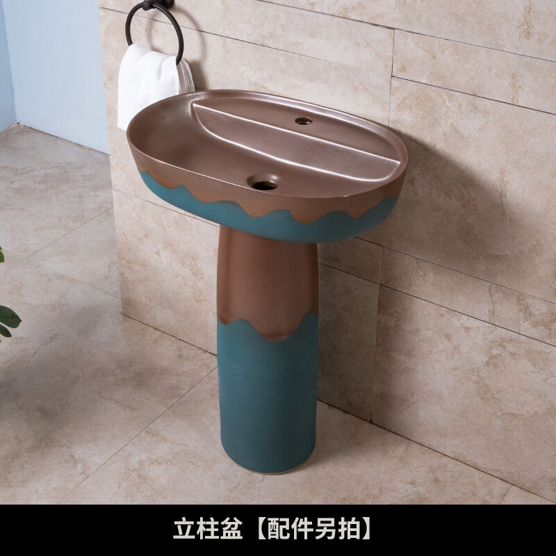 Ceramic Pedestal Basin Floor Standing Wash Basin Wash Table Outdoor