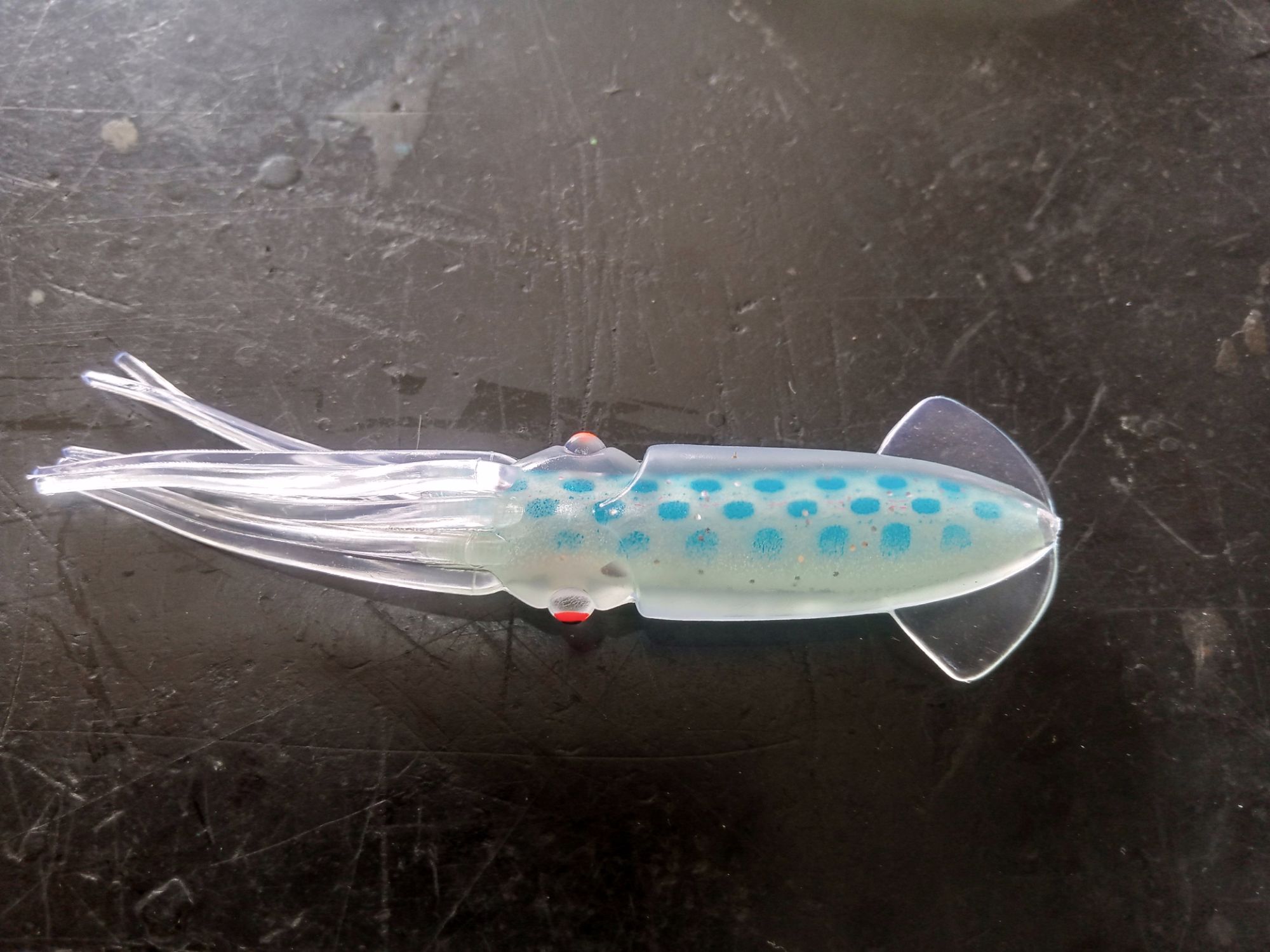 12cm Luminous squid lure / glow in the dark fishing lire