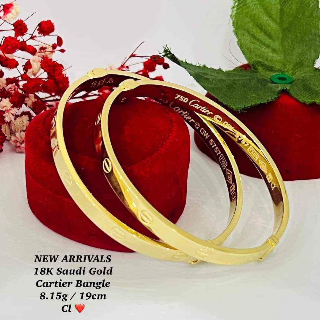 PAWNABLE REAL 18K SAUDI GOLD SCREW BANGLE Lazada PH