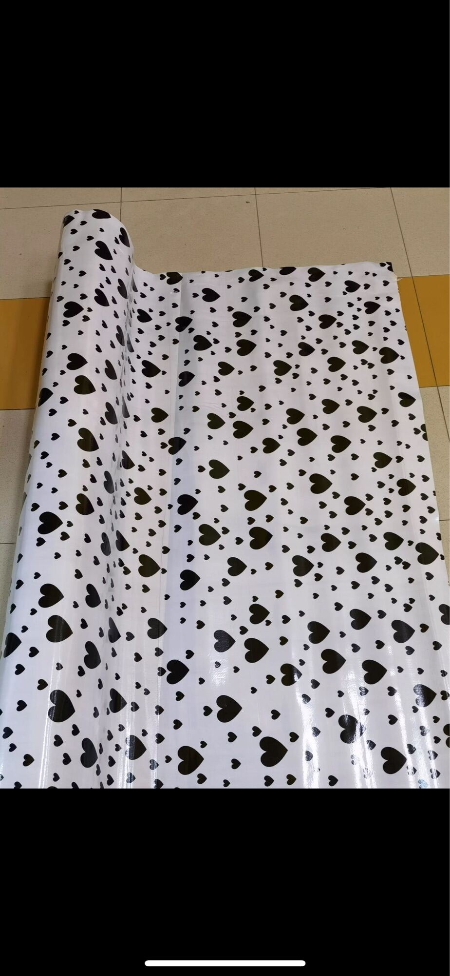 WHITE AND BLACK HEART LINOLEUM DESIGN 1.0(1yard) | Lazada PH