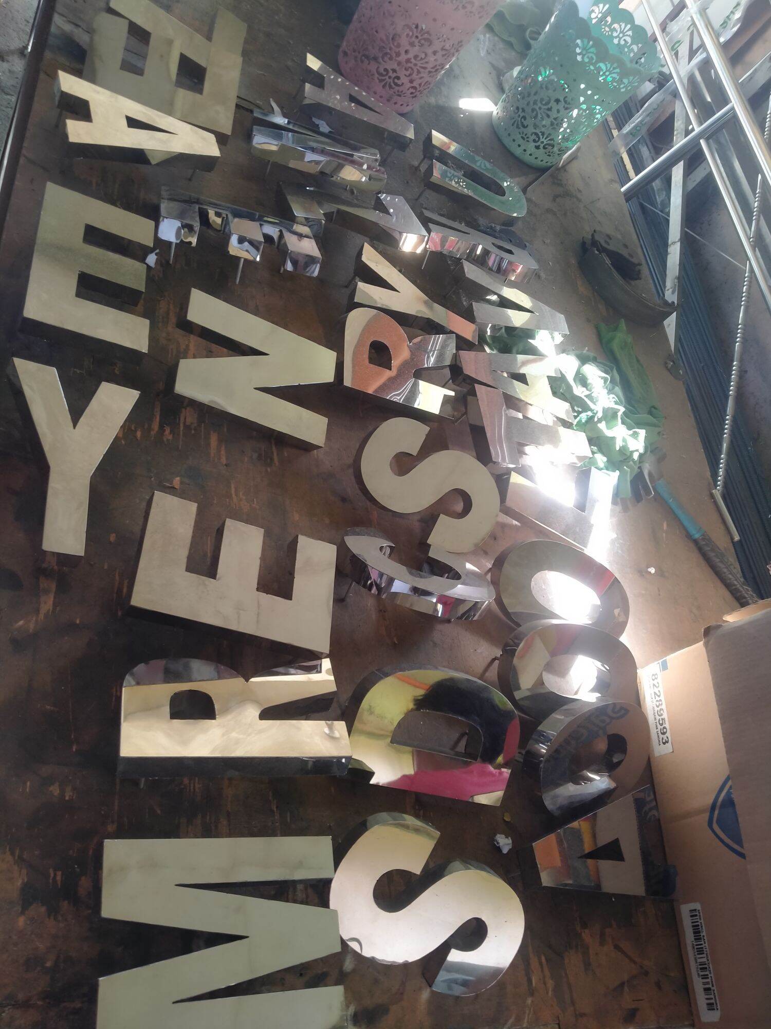 Stainless Letter Signage 10 inches DIY wall mount(Pre order) Lazada PH