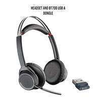 [TOP SELLER] Original Plantronics Poly Voyager Focus UC B825 Bluetooth Headset w/ BT600/BT700 USB-A Adapter - Active Noise Cancelling Mic | Wireless Call Center / BPO Wireless Headset | Bluetooth Headset | Work From Home Headset (Refurbished) Good as New